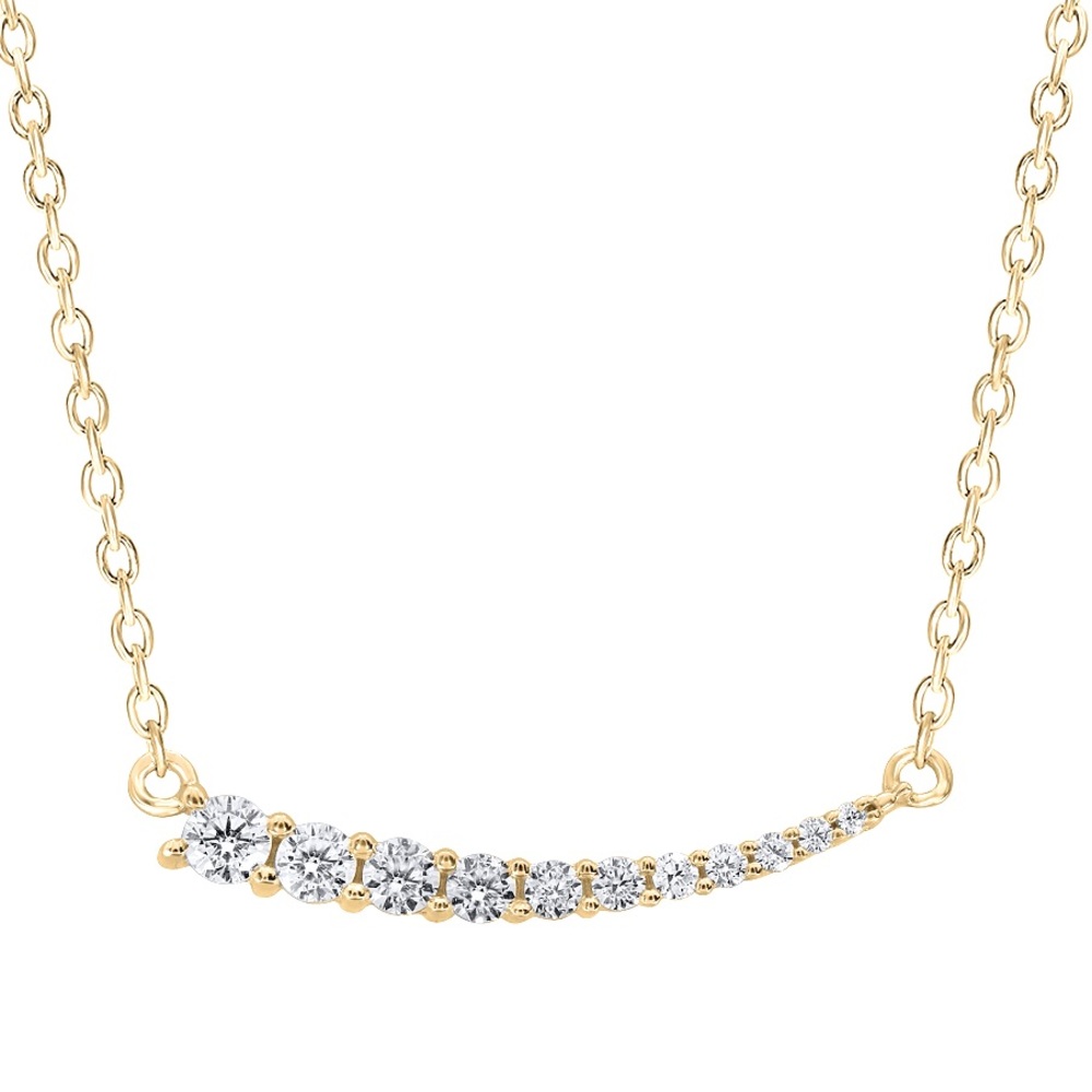 1/4Carat TW, natural diamond crescent pendant